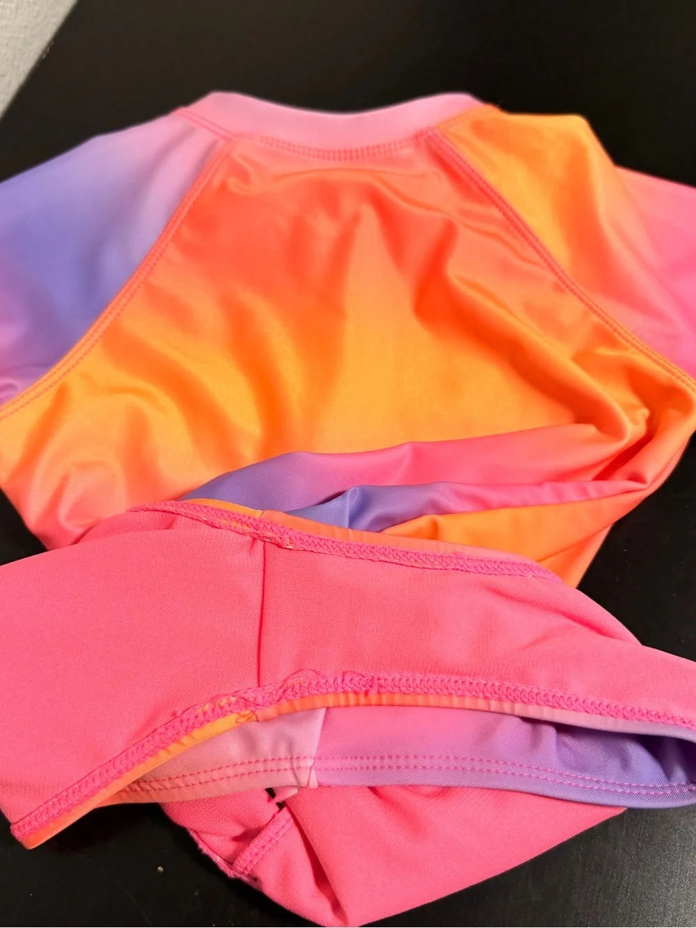 Girls short sleeve one piece swimsuit